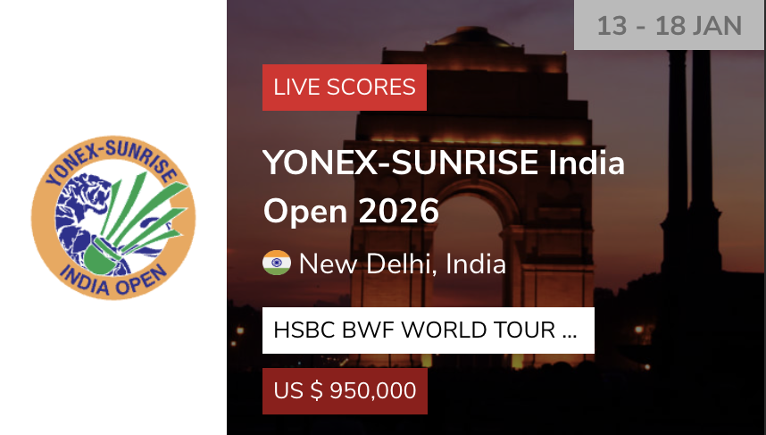 YONEX-SUNRISE India Open 2026