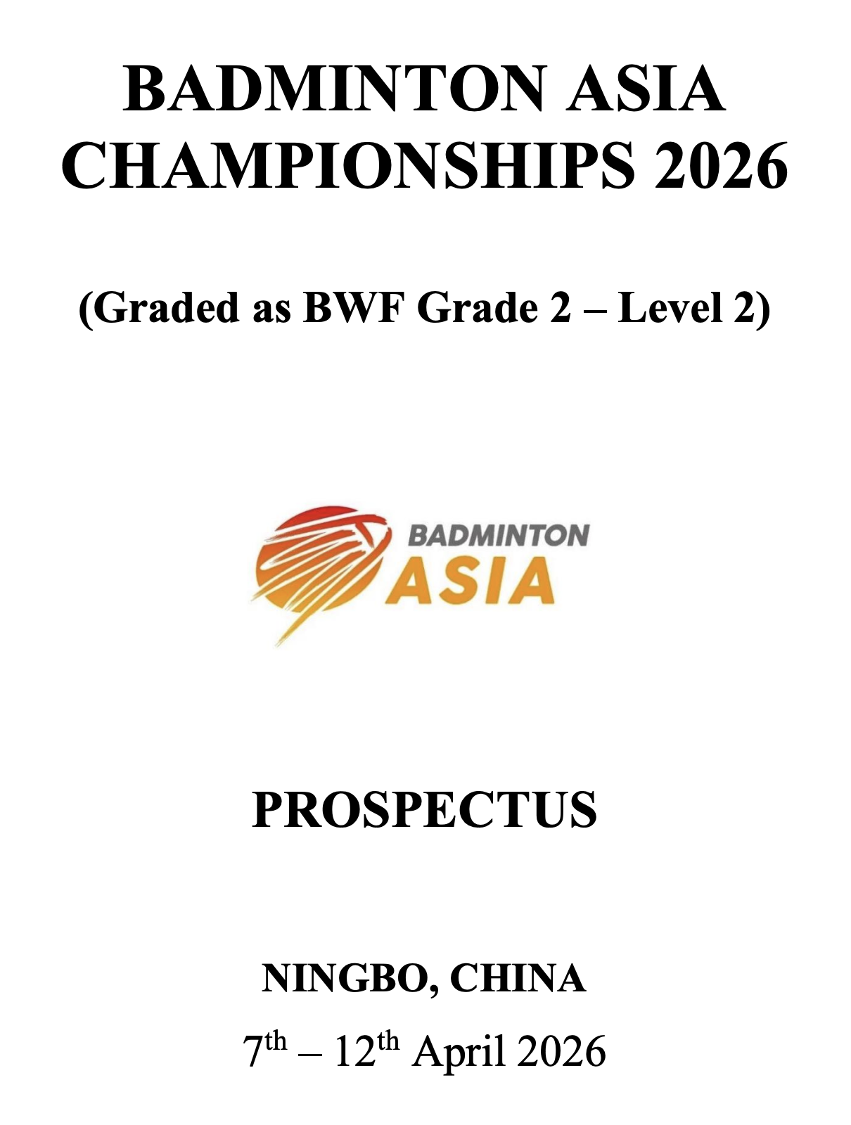 Badminton Asia Championships 2026